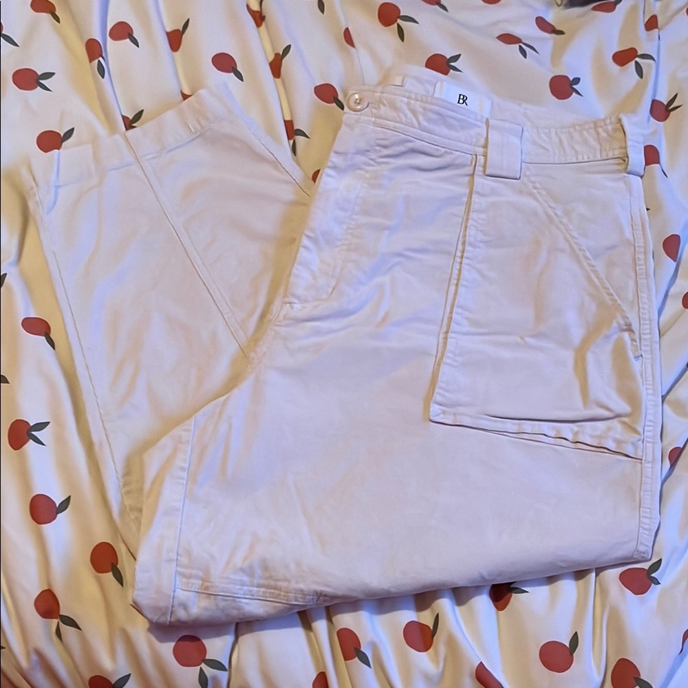 Size 20 Banana Republic Cream Corduroy Barrel-Leg Pants